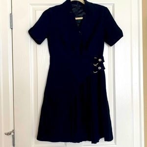 Karen Millen Military Pleat Wrap Dress - size 2